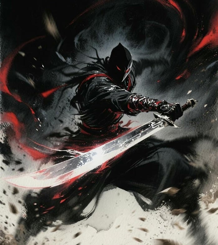 tạo hình nhân vật đen tối anime