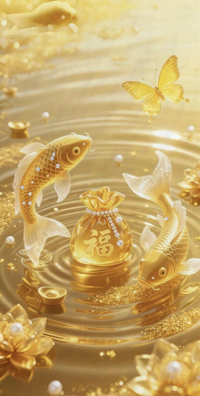 thiết kế phong thủy cá chép vàng may lộc