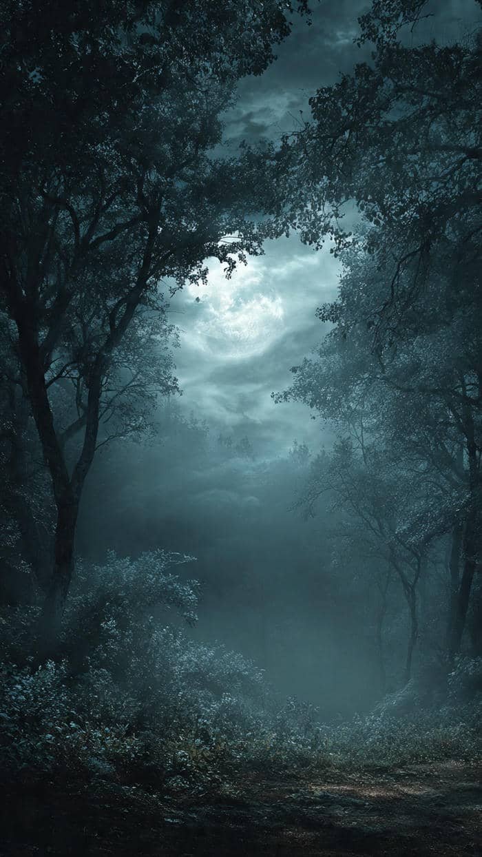 trăng giữa không trung tối