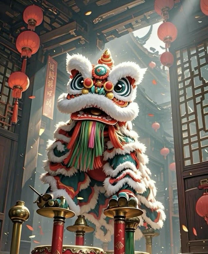 tượng lân bảo hộ thu hút tài khí