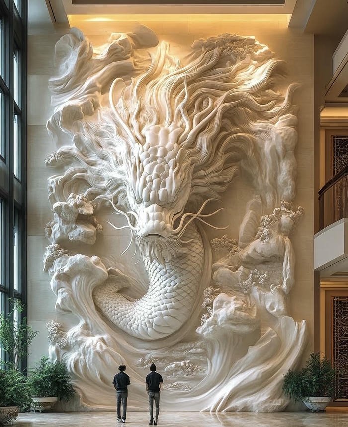 tường rồng mang sinh khí