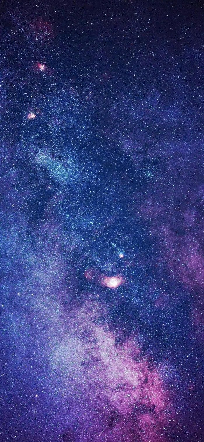 wallpaper tím xanh vũ trụ